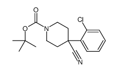 1-BOC-4-CYANO-4-(2-CHLOROPHENYL)-PIPERIDINE structure