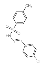 Benzenesulfonic acid,4-methyl-, 2-[(4-chlorophenyl)methylene]hydrazide Structure
