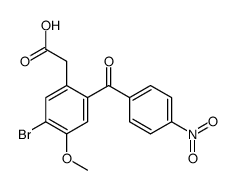 2-[5-bromo-4-methoxy-2-(4-nitrobenzoyl)phenyl]acetic acid Structure