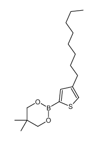 5,5-dimethyl-2-(4-octylthiophen-2-yl)-1,3,2-dioxaborinane Structure