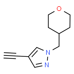 4-Ethynyl-1-[(4-tetrahydropyranyl)methyl]pyrazole Structure