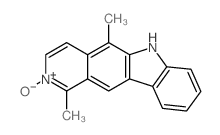 2-hydroxy-1,5-dimethylpyrido[4,3-b]carbazole结构式