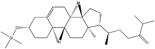 Trimethyl[ergosta-5,24(28)-dien-3β-yloxy]silane结构式