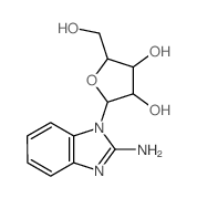 1H-Benzimidazol-2-amine,1-b-D-ribofuranosyl- Structure