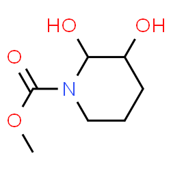 1-Piperidinecarboxylic acid,2,3-dihydroxy-,methyl ester结构式