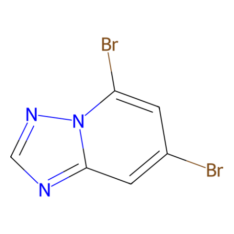 5,7-dibromo-[1,2,4]triazolo[1,5-a]pyridine结构式