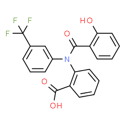 Benzoic acid,2-[(2-hydroxybenzoyl)[3-(trifluoromethyl)phenyl]amino]- Structure