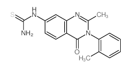 Thiourea,N-[3,4-dihydro-2-methyl-3-(2-methylphenyl)-4-oxo-7-quinazolinyl]- Structure