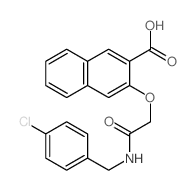 2-Naphthalenecarboxylicacid, 3-[2-[[(4-chlorophenyl)methyl]amino]-2-oxoethoxy]- Structure