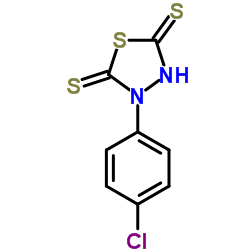 3-(4-Chlorophenyl)-1,3,4-thiadiazolidine-2,5-dithione结构式
