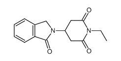 1-Ethyl-4-(1-oxo-1,3-dihydro-isoindol-2-yl)-piperidine-2,6-dione结构式