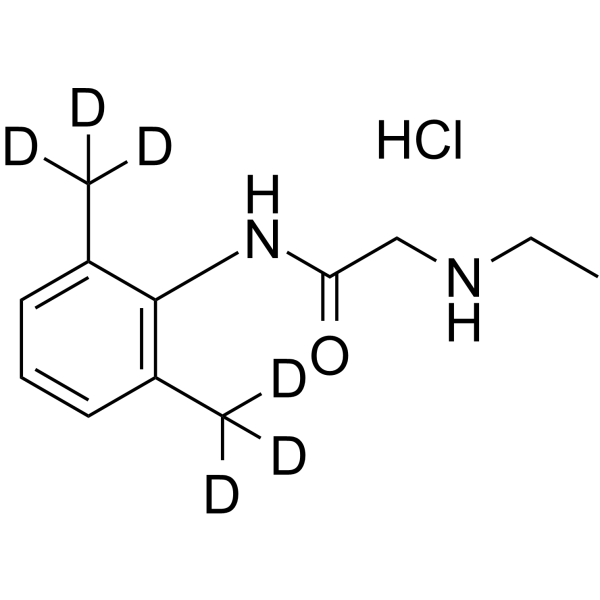 Monoethylglycinexylidide-d6 hydrochloride结构式