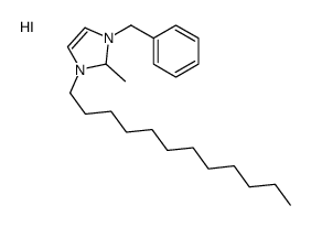 3-benzyl-1-dodecyl-2-methyl-1,2-dihydroimidazol-1-ium,iodide结构式