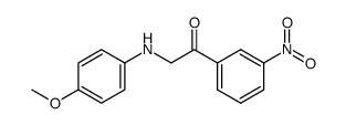 2-p-anisidino-1-(3-nitro-phenyl)-ethanone结构式