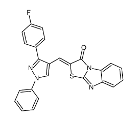 2-[3-(4-Fluoro-phenyl)-1-phenyl-1H-pyrazol-4-yl methylene]-benzo [4,5]imidazo[2,1-b]thiazol-3-one Structure