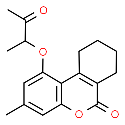 3-methyl-1-(3-oxobutan-2-yloxy)-7,8,9,10-tetrahydrobenzo[c]chromen-6-one结构式