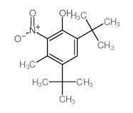 Phenol,4,6-bis(1,1-dimethylethyl)-3-methyl-2-nitro-结构式