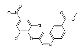 3-(2,6-Dichloro-4-nitro-phenoxy)-quinoline-6-carboxylic acid methyl ester结构式