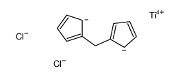 Dichloro(methylenedi-pi-cyclopentadienyl)titanium Structure