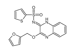 N-[3-(furan-2-ylmethoxy)quinoxalin-2-yl]thiophene-2-sulfonamide结构式