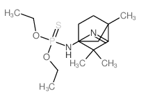 (2Z)-2-(diethoxyphosphinothioylhydrazinylidene)-1,3,3-trimethyl-norbornane structure