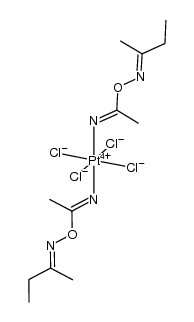 (PtCl4(NH=C(Me)ON=CMeEt)2) Structure