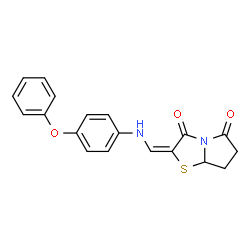 2-[(4-PHENOXYANILINO)METHYLENE]DIHYDROPYRROLO[2,1-B][1,3]THIAZOLE-3,5(2H,6H)-DIONE结构式