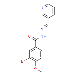 3-bromo-4-methoxy-N'-(3-pyridinylmethylene)benzohydrazide结构式