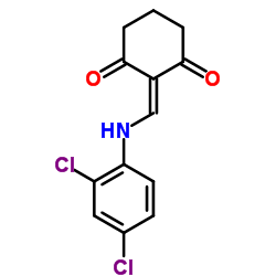 2-[(2,4-DICHLOROANILINO)METHYLENE]-1,3-CYCLOHEXANEDIONE structure