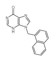 9-(naphthalen-1-ylmethyl)-3H-purin-6-one结构式