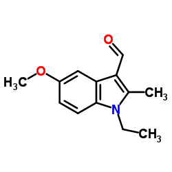 1-Ethyl-5-methoxy-2-methyl-1H-indole-3-carbaldehyde结构式