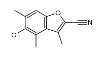 5-chloro-3,4,6-trimethyl-benzofuran-2-carbonitrile结构式