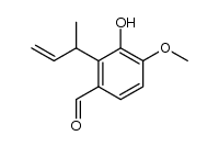 3-hydroxy-4-methoxy-2-(1-methylprop-2-enyl)benzaldehyde结构式