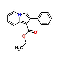 Ethyl 2-phenyl-1-indolizinecarboxylate structure