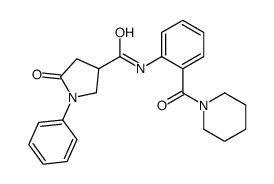 5-oxo-1-phenyl-N-[2-(piperidine-1-carbonyl)phenyl]pyrrolidine-3-carboxamide结构式