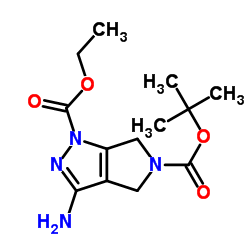5-tert-Butyl 1-ethyl 3-aminopyrrolo[3,4-c]pyrazole-1,5(4H,6H)-dicarboxylate Structure
