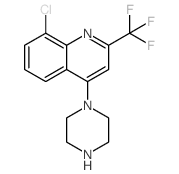 8-Chloro-4-piperazin-1-yl-2-(trifluoromethyl)quinoline结构式