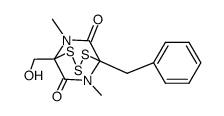 1-benzyl-5-hydroxymethyl-6,8-dimethyl-2,3,4-trithia-6,8-diaza-bicyclo[3.2.2]nonane-7,9-dione Structure