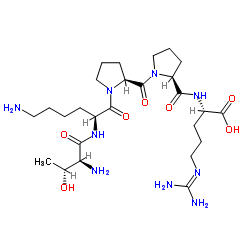 H-Thr-Lys-Pro-Pro-Arg-OH acetate salt结构式