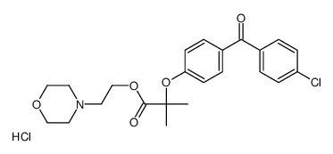 2-morpholin-4-ylethyl 2-[4-(4-chlorobenzoyl)phenoxy]-2-methylpropanoate,hydrochloride Structure