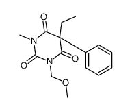 5-ethyl-1-(methoxymethyl)-3-methyl-5-phenyl-1,3-diazinane-2,4,6-trione Structure