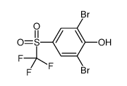 3,5-Dibromo-4-hydroxyphenyl trifluoromethyl sulphone结构式