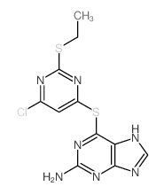 Purine, 2-amino-6-[[6-chloro-2-(ethylthio)-4-pyrimidinyl]thio]- Structure