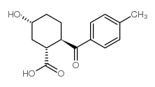 (1R*,2R*,5R*)-5-hydroxy-2-(4-methyl-benzoyl)-cyclohexanecarboxylic acid Structure