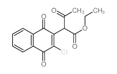 2-Naphthaleneaceticacid, a-acetyl-3-chloro-1,4-dihydro-1,4-dioxo-,ethyl ester结构式