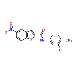 N-(3-Chloro-4-methylphenyl)-5-nitro-1-benzothiophene-2-carboxamide Structure