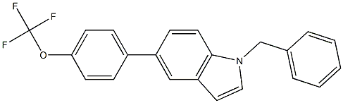 1-benzyl-5-(4-(trifluoromethoxy)phenyl)-1H-indole Structure