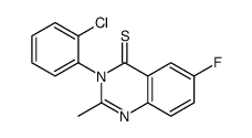 3-(2-chlorophenyl)-6-fluoro-2-methylquinazoline-4-thione Structure