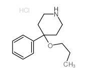 Piperidine,4-phenyl-4-propoxy-, hydrochloride (1:1) Structure