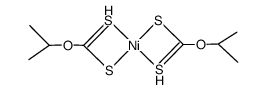 Bis(isopropyloxycarbonothioylthio)nickel(II) Structure